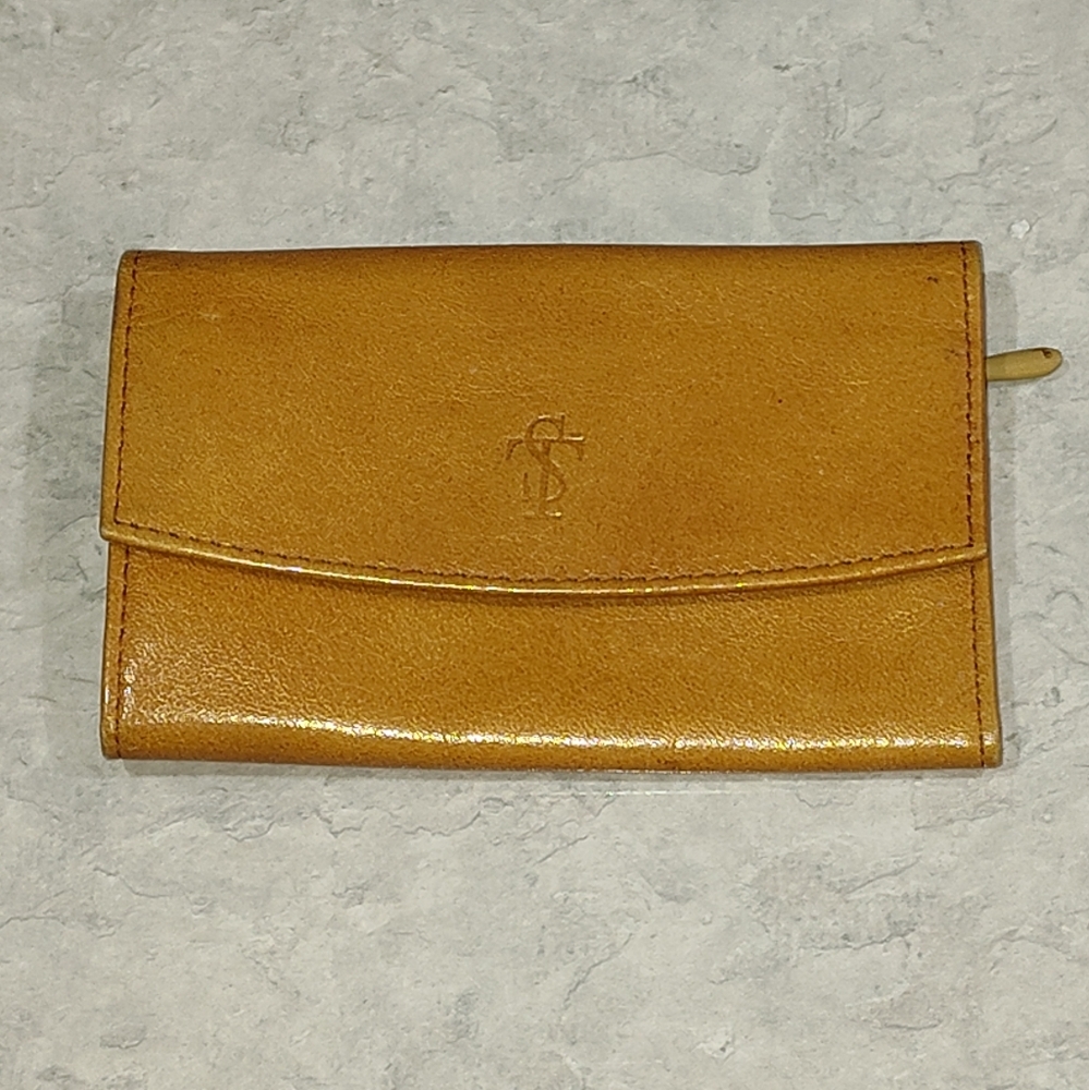 EUC VINTAGE ST. THOMAS LAMBSKIN 6 KEY HOLDER / WALLET WITH LOCKING KEY CLIPS